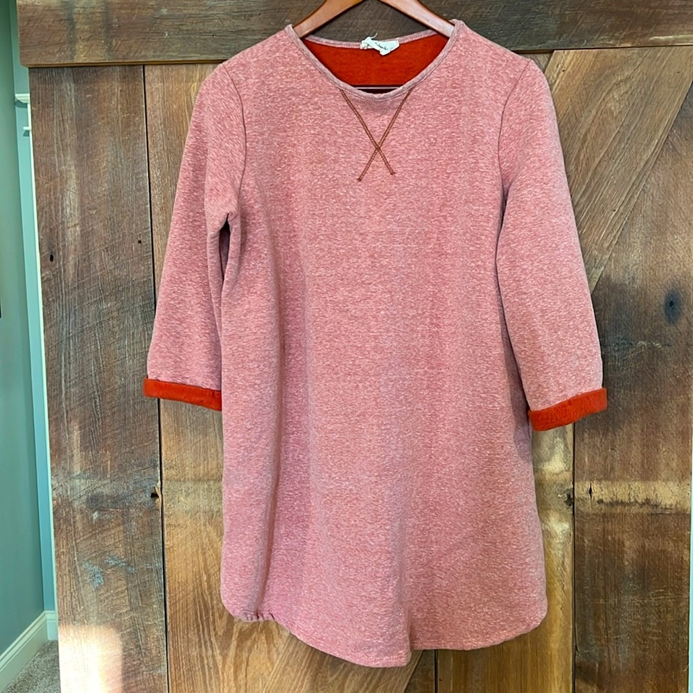 Orange 3/4 sleeve tunic top